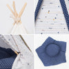 Small Navy Blue Dot Pet Tent Bed for Cats & Small Dogs (40x40x50cm)