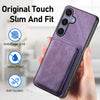 For Samsung Galaxy S25+ 5G Retro Leather Card Bag Magnetic Phone Case(Purple)