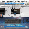 KC-KVM303DH 8K 60Hz USB3.0 DP+DP+HDMI Triple Monitors KVM Switch(EU Plug)