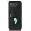 For Asus ROG Phone 7 Cow Pattern Sewing Skin PC + PU + TPU Phone Case(Black)