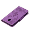 For Galaxy J7 (2017) (EU Version) Pressed Flowers Butterfly Pattern Horizontal Flip Leather Case with Holder & Card Slots & Wallet & Lanyard (Purple)