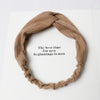 Women Temperament Knitting Cross Shape Hair Band(Khaki)