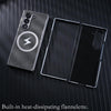 For Samsung Galaxy Z Fold6 Electroplating Lightning MagSafe Fold Full Coverage Phone Case(Black)