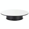 25cm 360 Degree Electric Rotating Mirror Surface Turntable Display Stand Video Shooting Props Turntable for Photography, Load 3kg, Powered by Battery(White + Black)