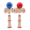 Classic Wooden Skill Toy Kendama with Extra String, Size: 13.5 x 5.5cm(Red)