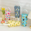 Portable Milk Tea Tote Bag Heat Preservation Eco-friendly Handbag Carrying Insulated Cup Cover, Style: Lemon