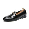 Pointed Set Men Leather Shoes, Size:48(Leather Surface Black)