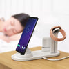 HQ-UD15 Rotatable Wireless Charging Base with Stand for Phones / iWatches / AirPods (Silver)