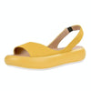 Women Fish Mouth Microfiber Elastic Band Wear-resistant Low-heel Sandals, Size: 43(Yellow)