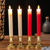 2 PCS Simulation Long-rod Electronic Candle Lamp Swing Wick LED Temple Lamp(Red)