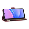 For Samsung Galaxy A16 5G Multifunctional Frosted Zipper Wallet Leather Phone Case(Wine Red)