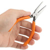 Mini Jeweler Flat Nose Pliers Hand Tool with Soft Grips (Orange)