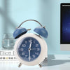 Bedroom Desktop Metal Digital Mechanical Alarm Clock Living Room Silent Clock With Night Light(Blue)