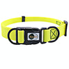 Waterproof PVC Dog Collar, Dual Loop, Strong Dogs, Yellow, S (24-36cm)