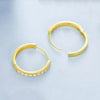 S925 Sterling Silver Gold-plated Silver Hoop Earrings Ear Ornaments, Color: Silver S