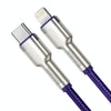 Baseus CATLJK-A05 Cafule Series 20W Type-C / USB-C to 8 Pin PD Metal Charging Data Cable, Length:1m(Purple)