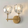 Wall Lamp Villa Hotel Wall Lamp Bedroom Bedside Crystal Wall Lamp, Power source: Without light source( Double Head Gold)