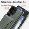 For Samsung Galaxy S25 5G Shield Multi-functional MagSafe Card Bag Phone Case(Green)