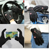 Outdoor Sports Hiking Winter Leather Soft Warm Bike Gloves For Men Women, Size:XL (Black)