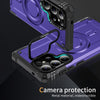 For Samsung Galaxy S25 Ultra 5G Lens Holder MagSafe Phone Case(Purple)
