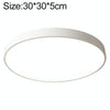 Macaron LED Round Ceiling Lamp, Stepless Dimming, Size:30cm(White)