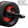 Household Fitness Equipment Abdominal Curl Roller Abdominal Muscle Wheel With Kneeling Pad, Colour: Three-wheel Red Black