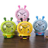 Creative Home Day Cartoon Flower Bee Talking Student Alarm Clock(Green)