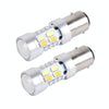 2 PCS 1157 10W 1000 LM 6000K White + Yellow Light Turn Signal Light with 20 SMD-5730-LED Lamps And Len. DC 12-24V