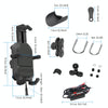 WUPP CS-1848B2 15W Motorcycle Wireless Fast Charging Phone Navigation Holder, Style:Handlebars