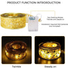 1m 10LEDs-Button Battery LED Christmas Tree Decoration Bronzing Ribbon Lights(Gold-Warm White)