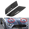 HD-713 1 Pair Car Hood Decorative Stickers Fender Air Vents Sticker(Black)