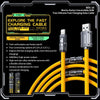 WK WDC-20 Mecha Series Silicone 1.4m 65W 4-in-1 Fast Charging Data Cable(Yellow)