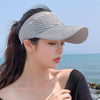 8010 Lady Empty Top Outdoor Sports Peaked Cap Students Sun Hat(Grey)
