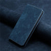 For Samsung Galaxy S25 Ultra 5G RFID Anti-theft Brush Magnetic Leather Phone Case(Blue)
