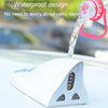 Solar Remote Control Signal Radio Shark Fin Antenna Anti-Tailgating Roof Warning Light(White)