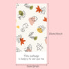 4 Packs 50 Sheets/Pack  Green Leaf Rectangular Stickers Gift Box Sealing Stickers(A2)