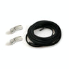 1 Pair SLK28 Metal Magnetic Buckle Elastic Free Tied Laces, Style: Silver Magnetic Buckle+Black Shoelaces