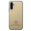 For Samsung Galaxy A26 Twill Fabric Leather Skin Back Phone Case(Khaki)