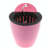 Self-Watering Planter Grow Plants Lazy Flower Pots Wall-hanging Round Resin Plastic Flower Pots, Size: 13x8.5x13cm(Pink)