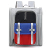 Foldable Cat Backpack Grey - Breathable Carrier Bag for Cats up to 7.5kg