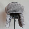 Winter Outdoor Warm Checkered Pattern Bomber Hat Flight Cap, Hat Size:L58-60cm(Gray White)