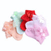 3 Pairs Bow Lace Baby Socks Newborn Cotton Baby Sock, Size:S(Yellow)
