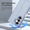 For Samsung Galaxy S25 5G DUX DUCIS Lawa Series 2 in 1 Wallet Zipper Detachable MagSafe Phone Case with Lanyard(Light Blue)