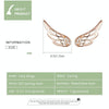 Sterling Silver Wing Earrings Simple S925 Silver Stud Earrings, Color:Rose Gold