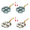Maifan Stone Love Four-hole Fried Egg Pan Non-Stick Egg Dumpling Pan, Color: White + Oil Brush Spoon
