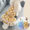 Cotton Pet Princess Skirt, Yellow Maple Leaf, L (Small Dog/Cat)