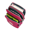 Crossbody Mobile Phone Bag Vertical Coin Purse with Armband for Women(Rose Red)