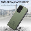 For Samsung Galaxy A52 Twill Fabric Leather Skin Back Phone Case(Green)