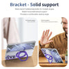 For Samsung Galaxy Z Fold5 5G Integrated Ice-feel High-transparency 360-Degree Rotating Stand MagSafe Folding Phone Case(Violet)