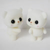 Little Cute PVC Flocking Animal Bear Dolls Creative Gift Kids Toy, Size: 5.5*3.8*6.3cm(White)